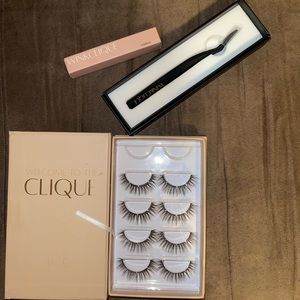 WinkClique lashes, lash adhesive & lash presser